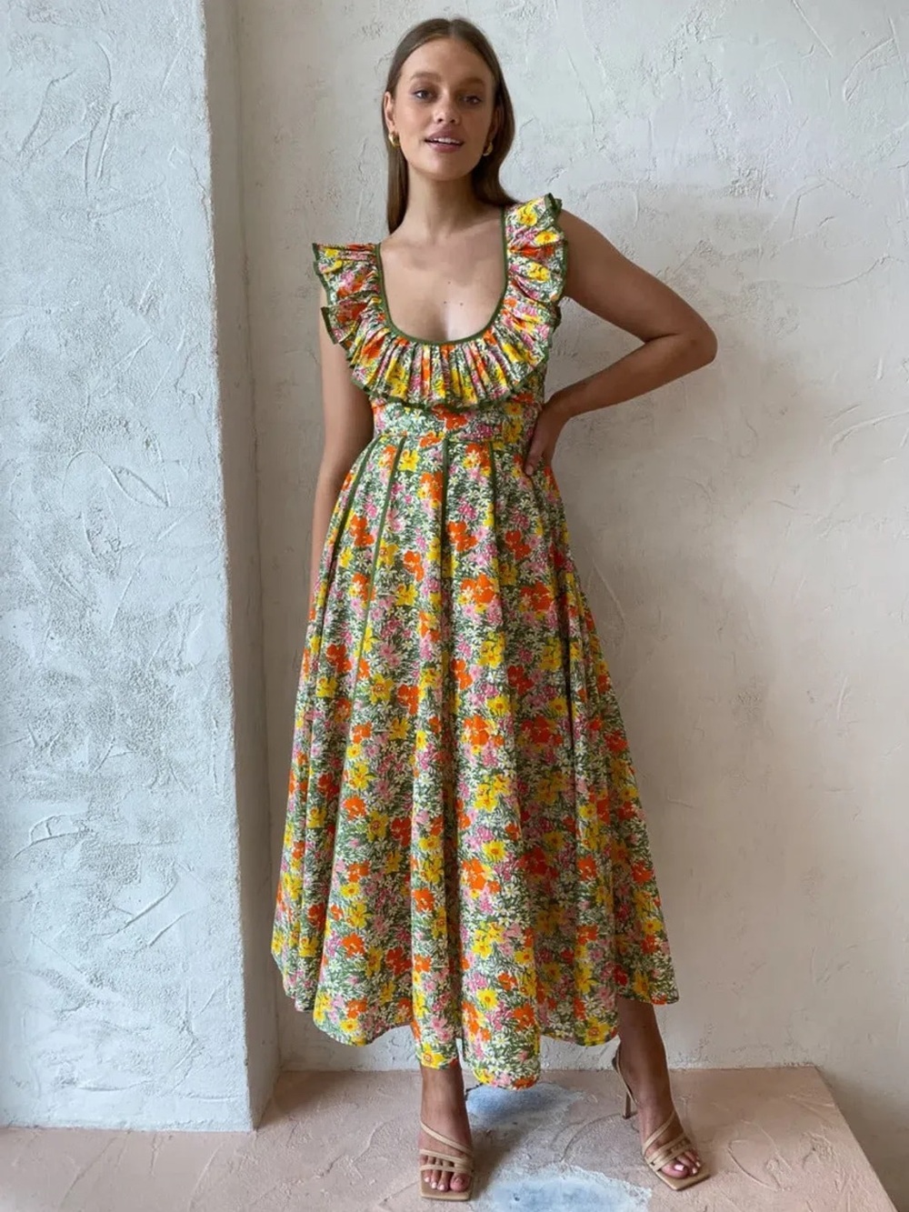 New Alemais Cabana Apron Midi Dress
